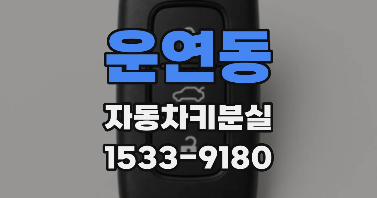운연동 자동차키분실