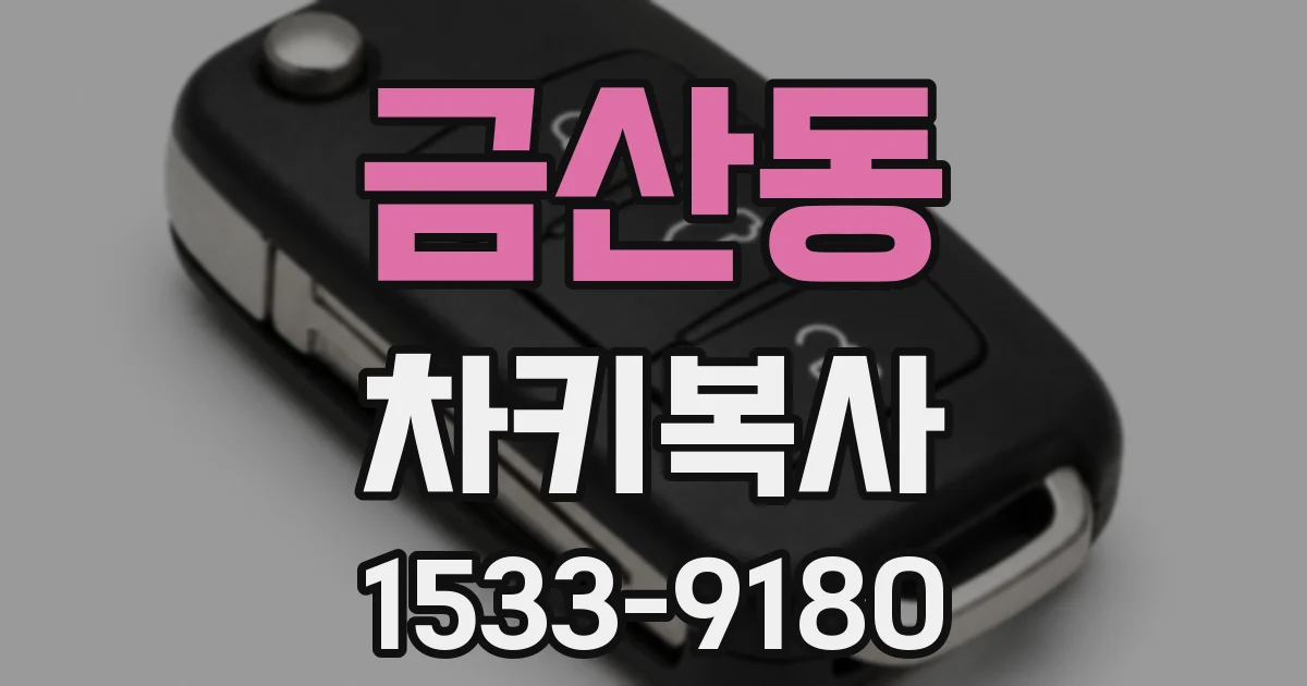 금산동 차키복사