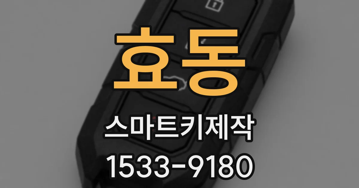 효동 스마트키제작