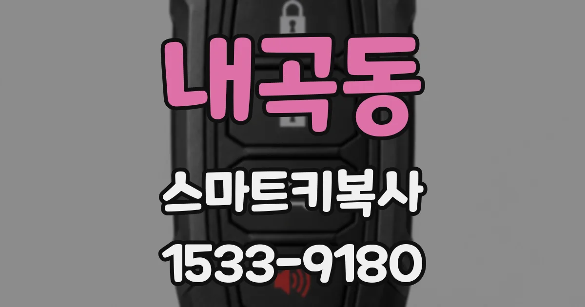 내곡동 스마트키복사