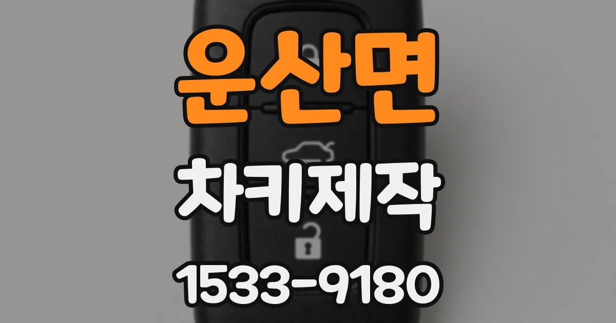 운산면 차키제작