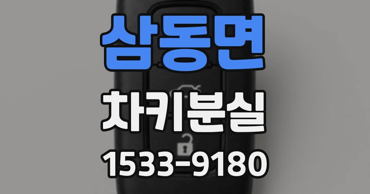 삼동면 차키분실