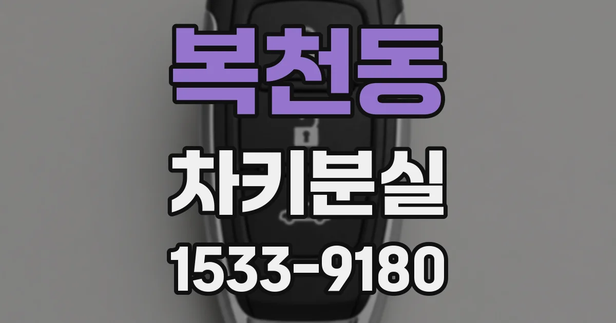복천동 차키분실