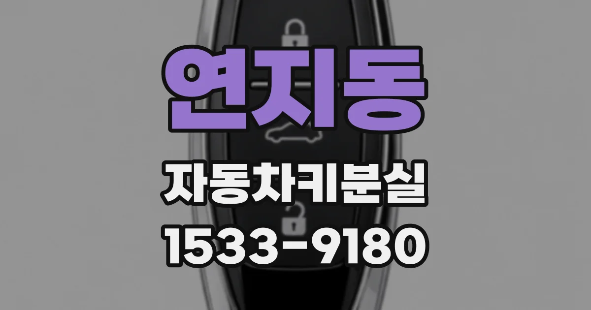 연지동 자동차키분실