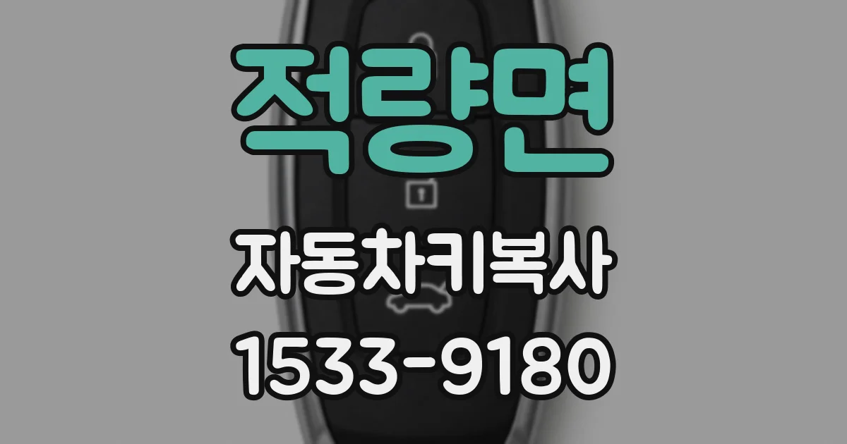적량면 자동차키복사