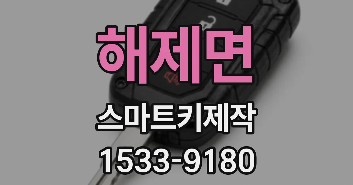 해제면 스마트키제작
