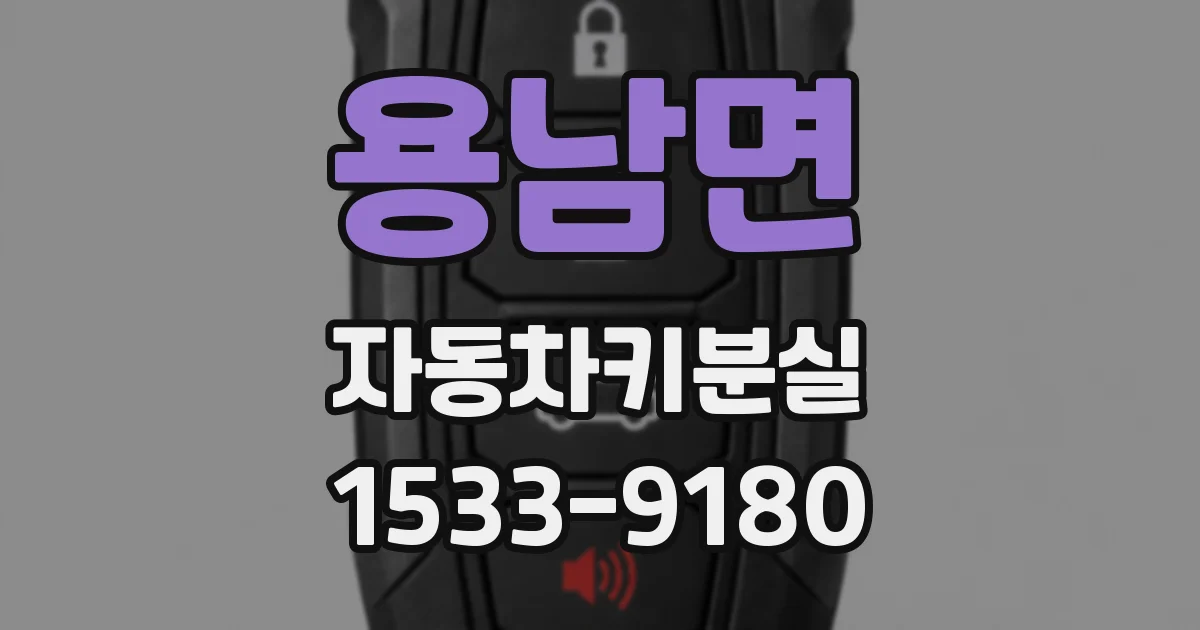 용남면 자동차키분실