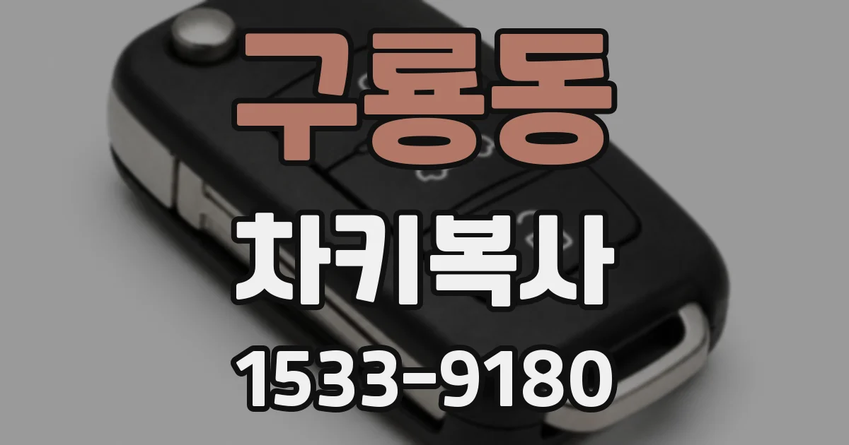 구룡동 차키복사