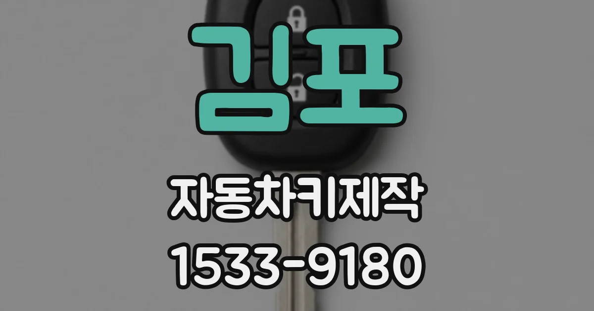 김포 자동차키제작