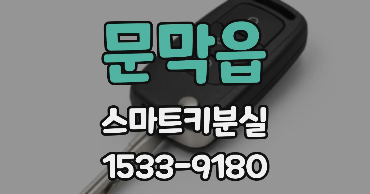 문막읍 스마트키분실