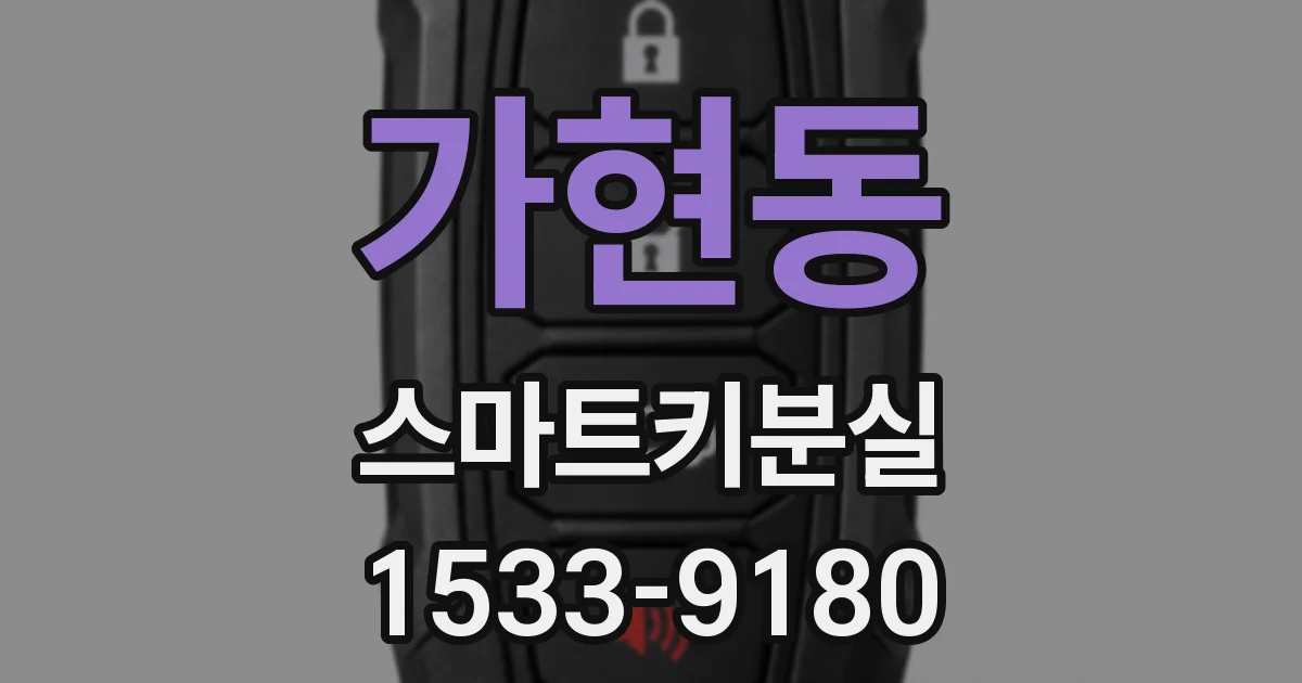 가현동 스마트키분실