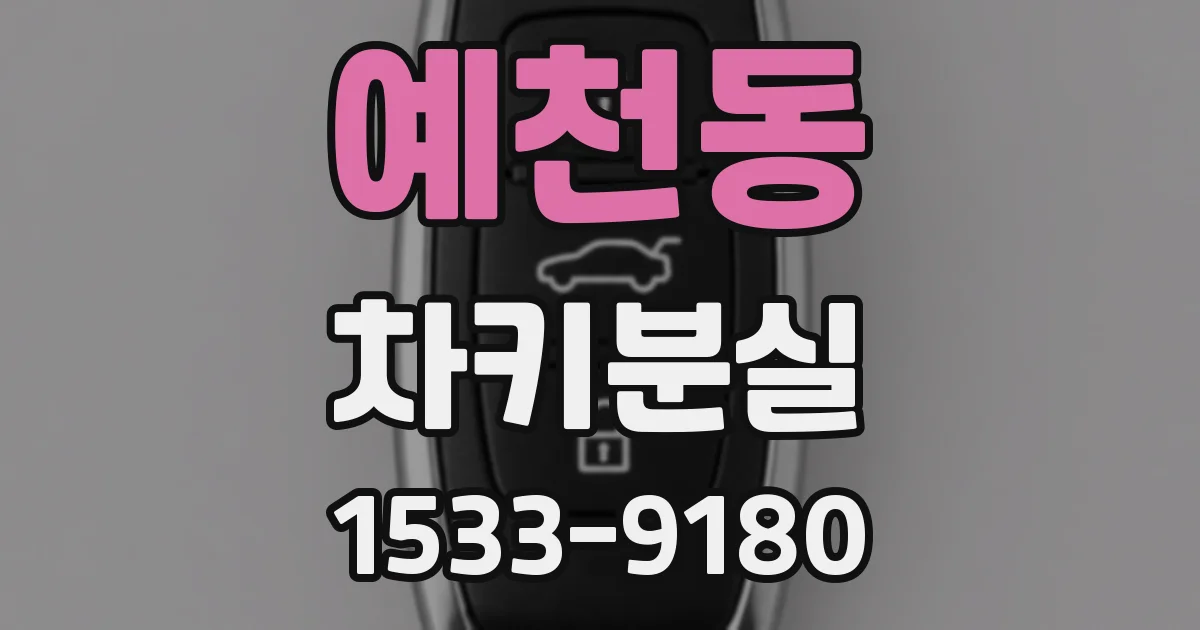 예천동 차키분실