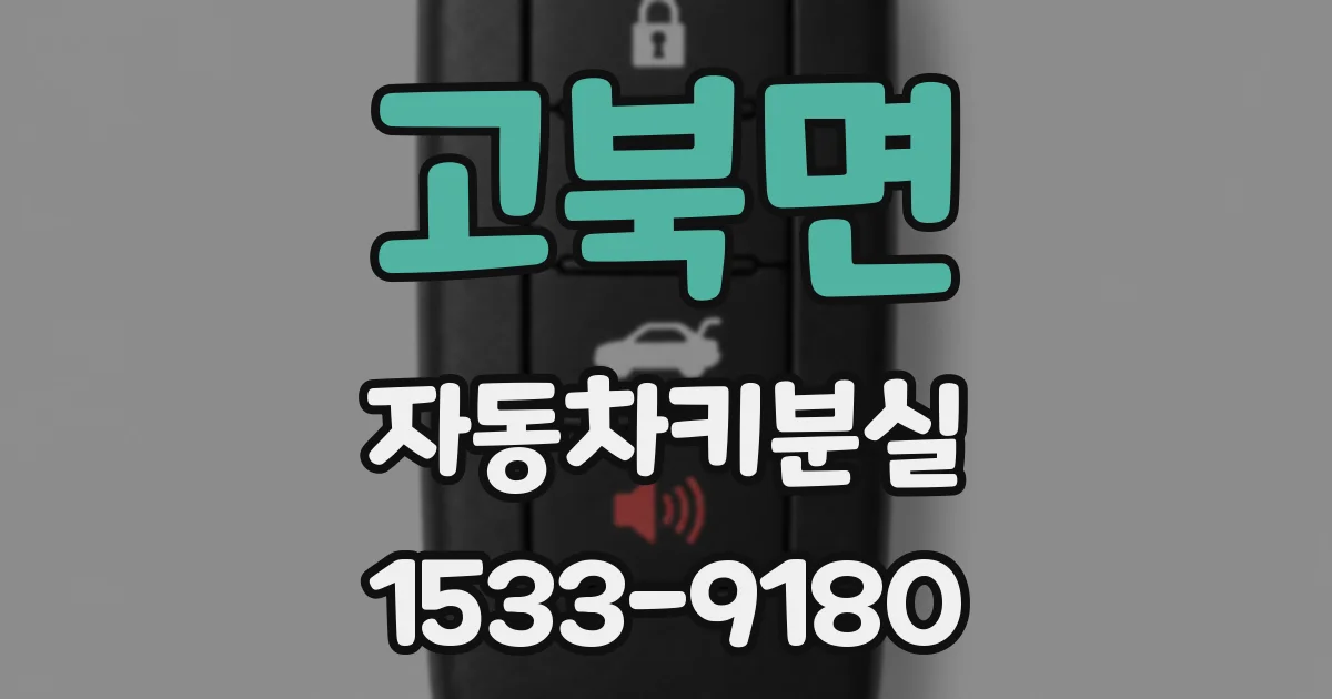 고북면 자동차키분실