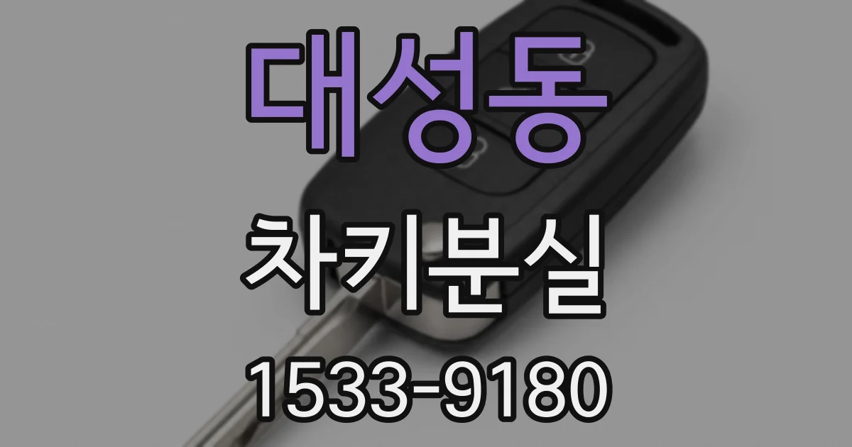 대성동 차키분실