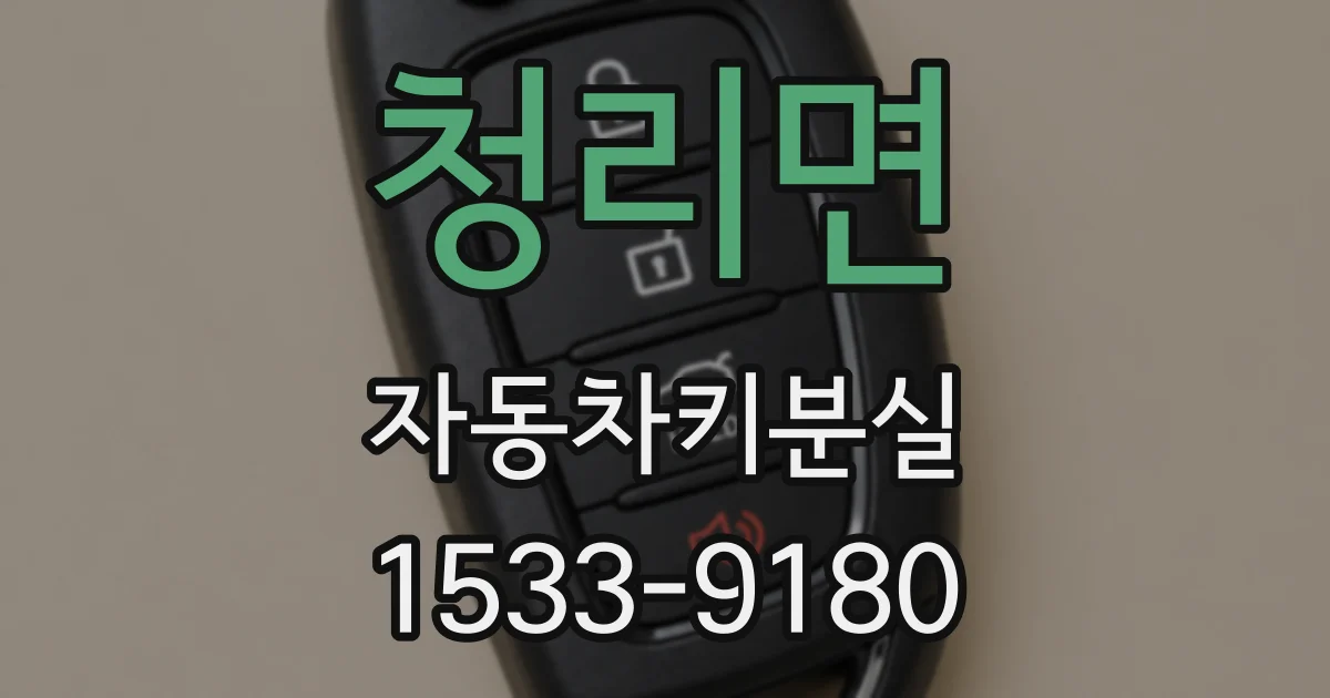 청리면 자동차키분실