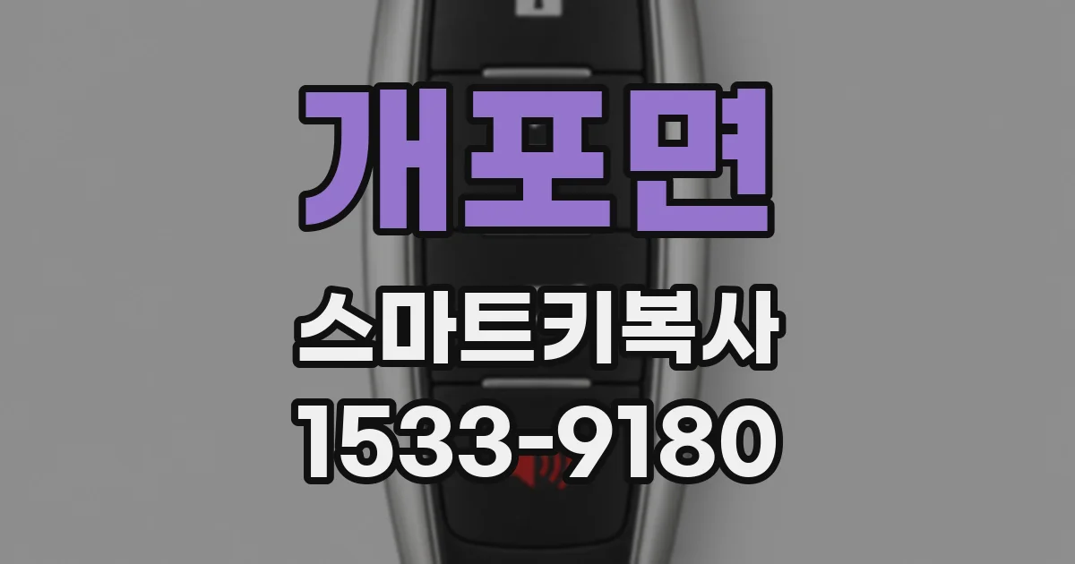 개포면 스마트키복사