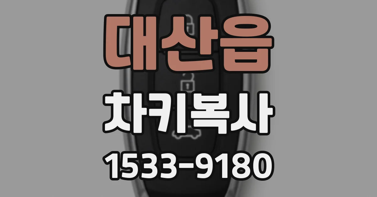 대산읍 차키복사