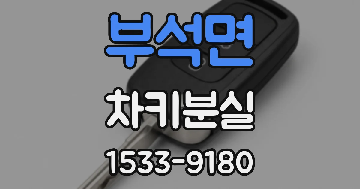 부석면 차키분실
