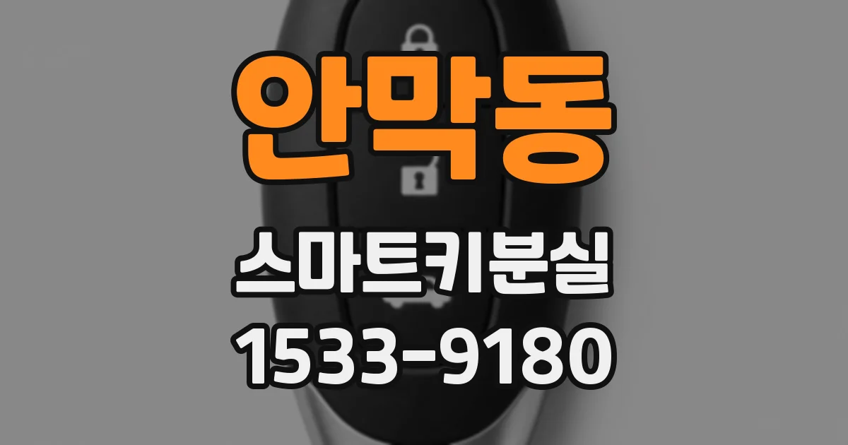 안막동 스마트키분실
