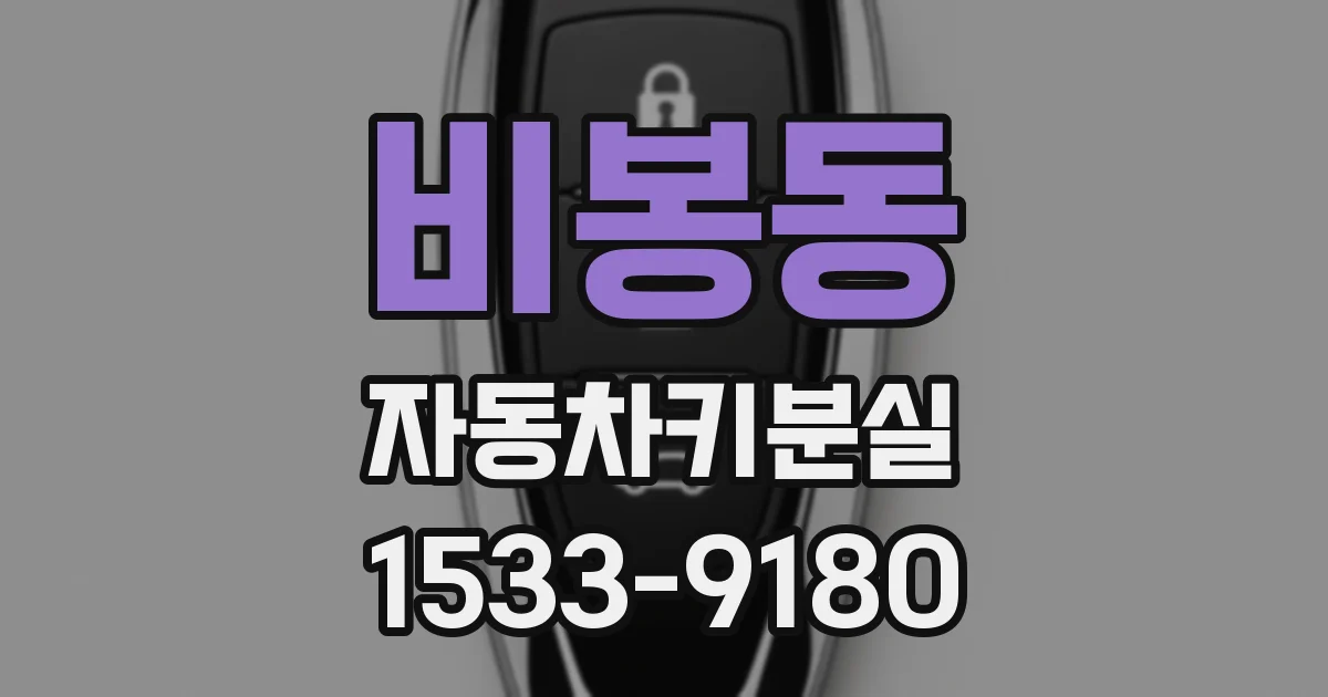 비봉동 자동차키분실