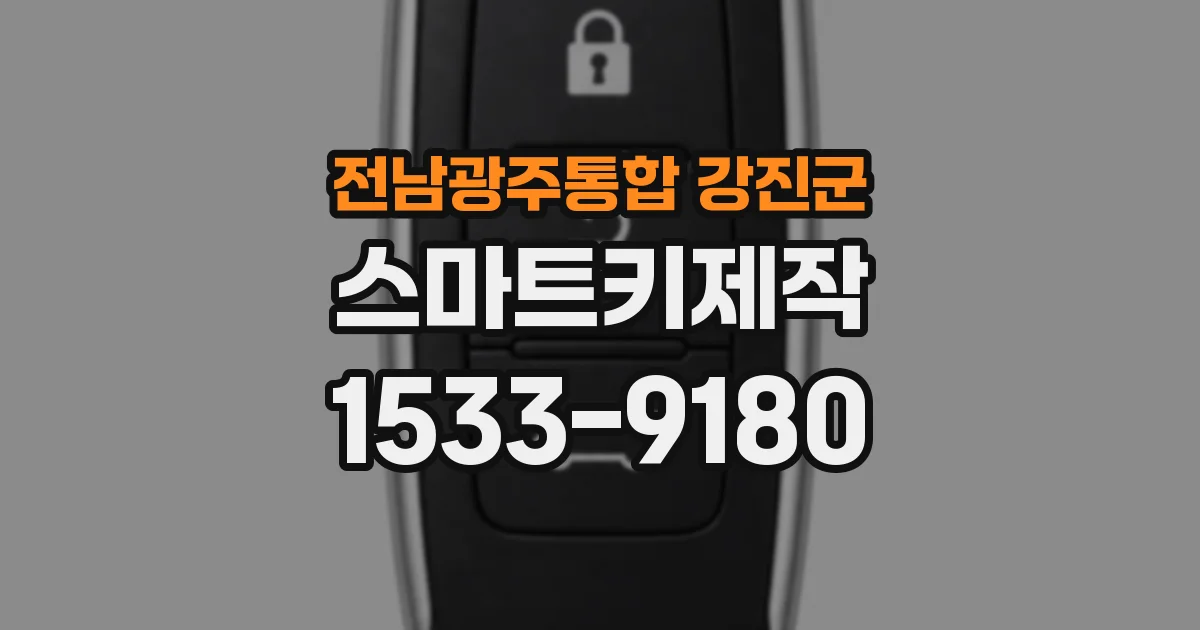 전남광주통합 강진군 스마트키제작
