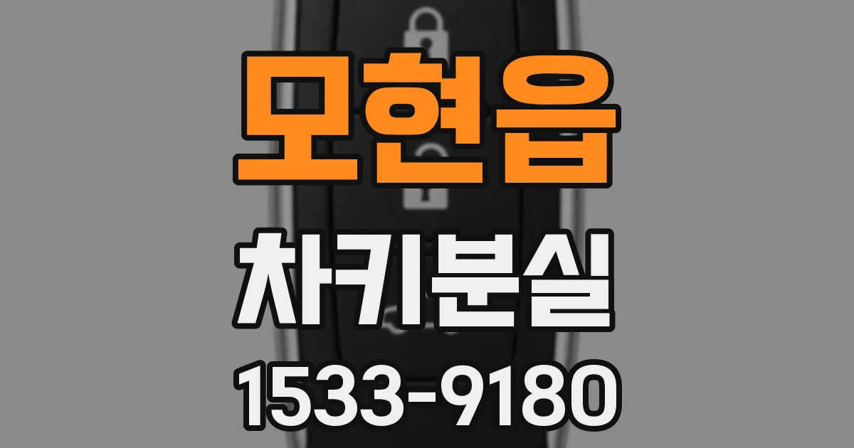 모현읍 차키분실