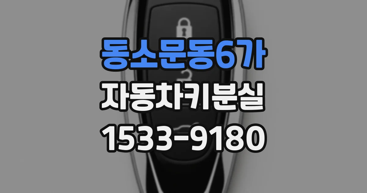 동소문동6가 자동차키분실