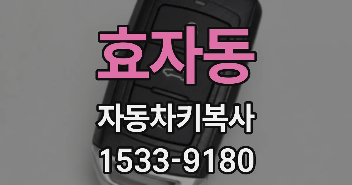 효자동 자동차키복사