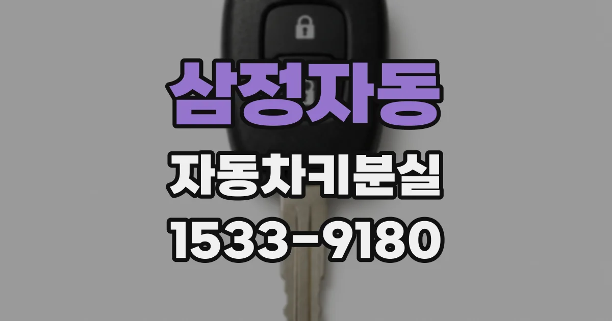 삼정자동 자동차키분실