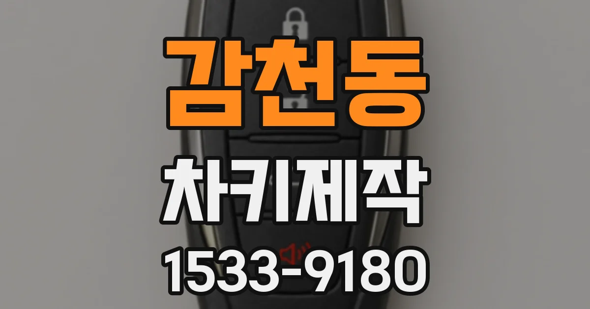 감천동 차키제작