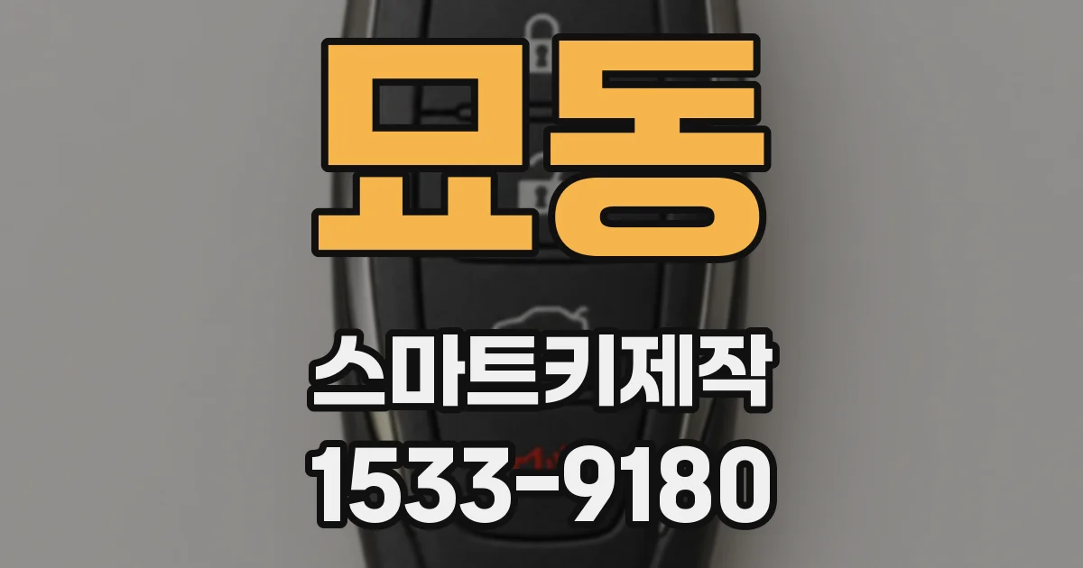 묘동 스마트키제작