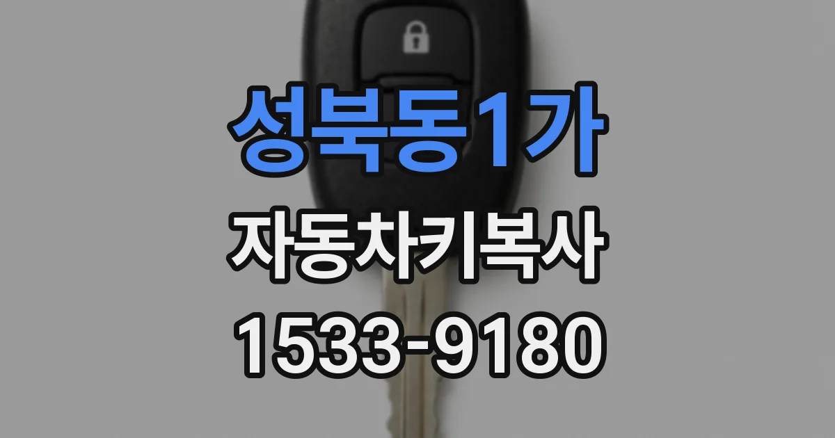 성북동1가 자동차키복사