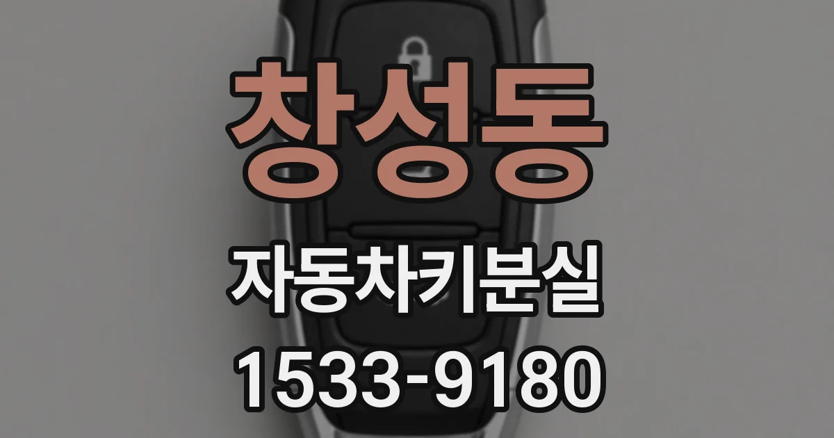 창성동 자동차키분실