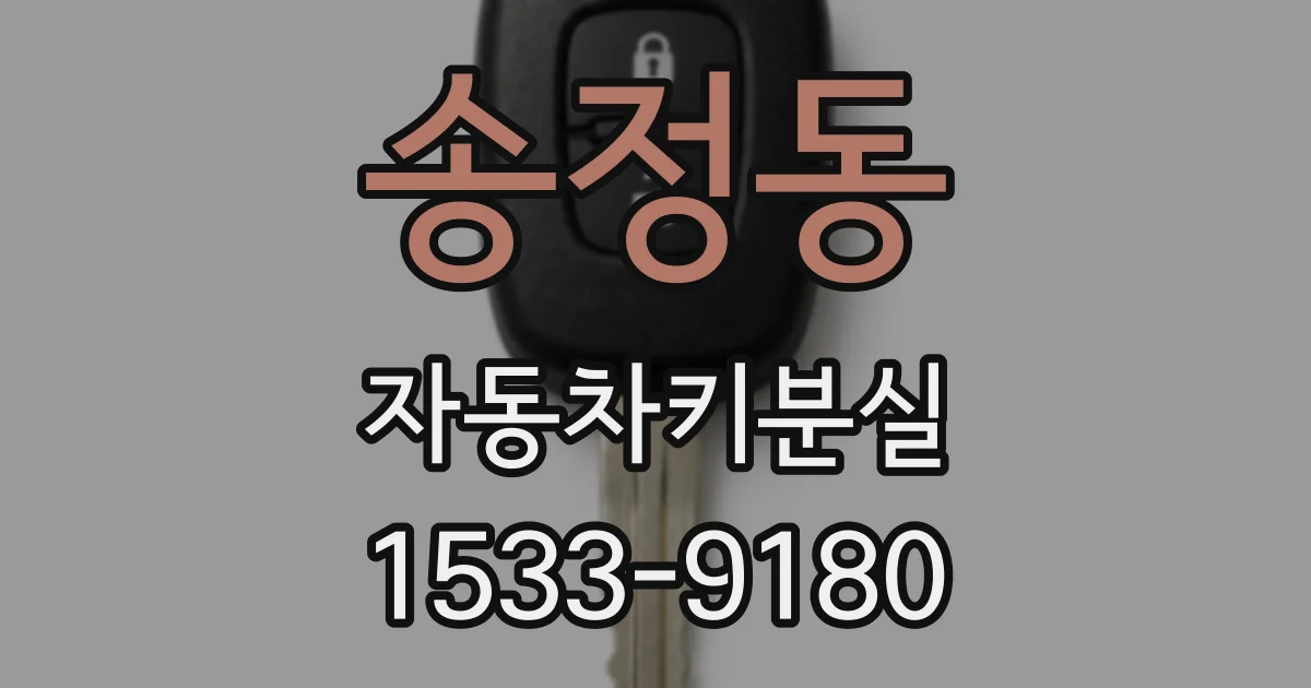 송정동 자동차키분실