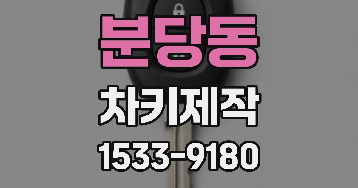분당동 차키제작