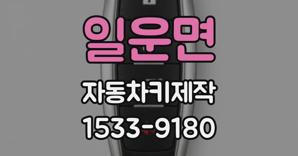 일운면 자동차키제작