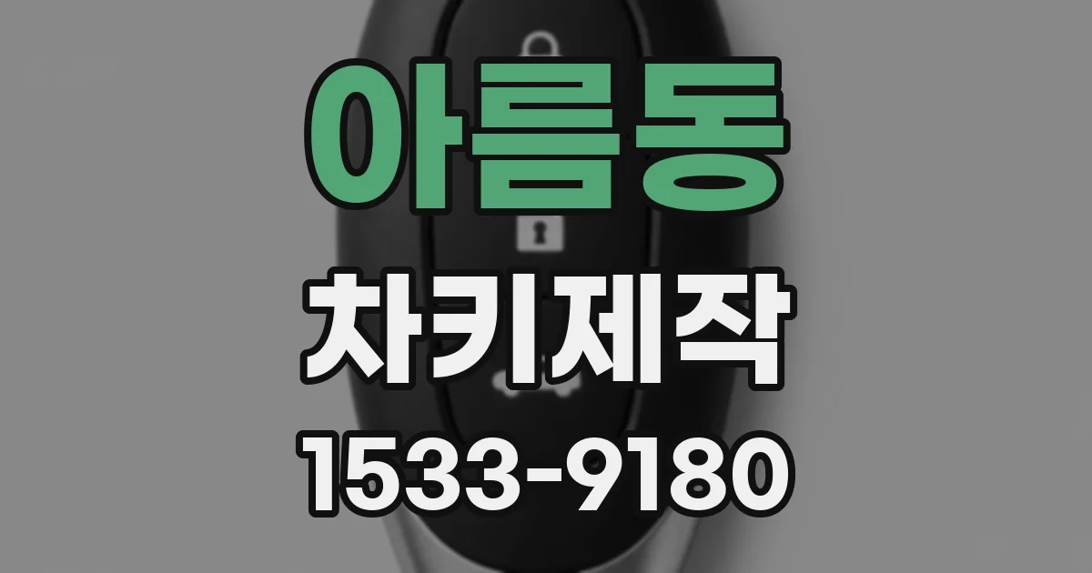 아름동 차키제작