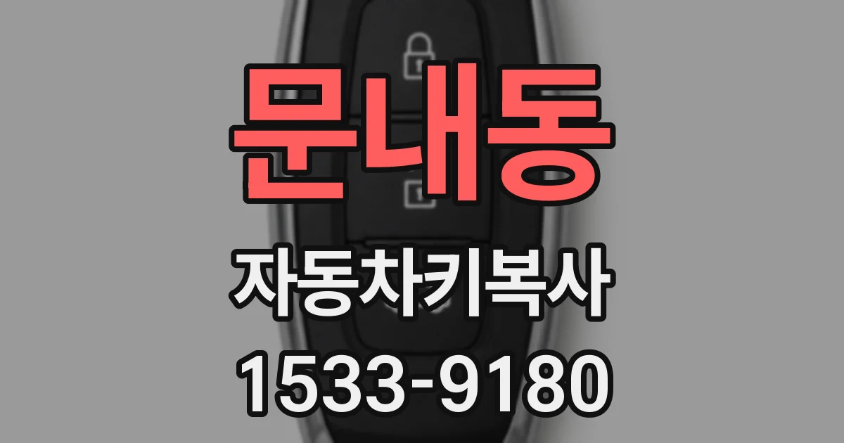문내동 자동차키복사