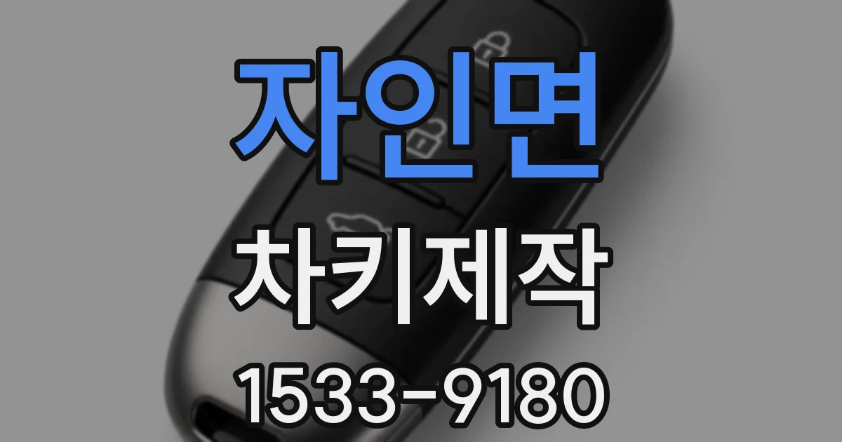 자인면 차키제작