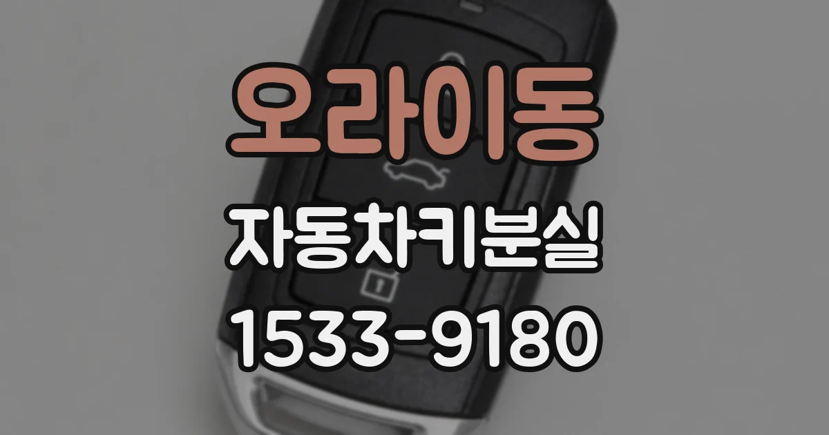 오라이동 자동차키분실