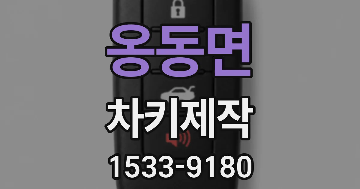 옹동면 차키제작