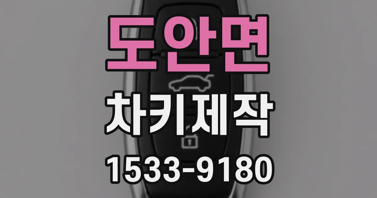 도안면 차키제작