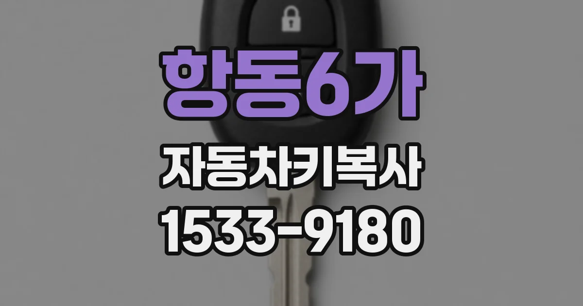 항동6가 자동차키복사