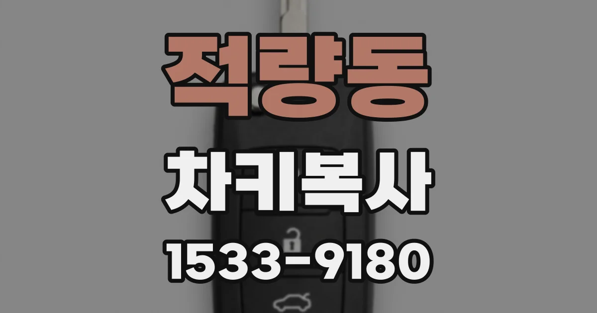 적량동 차키복사