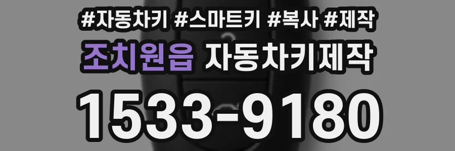조치원읍 자동차키제작