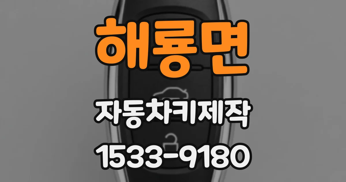 해룡면 자동차키제작