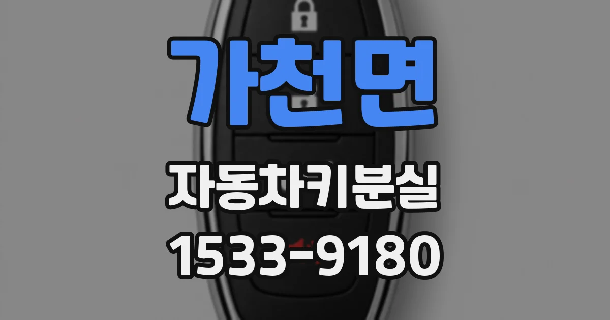 가천면 자동차키분실