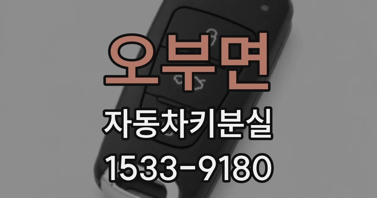 오부면 자동차키분실