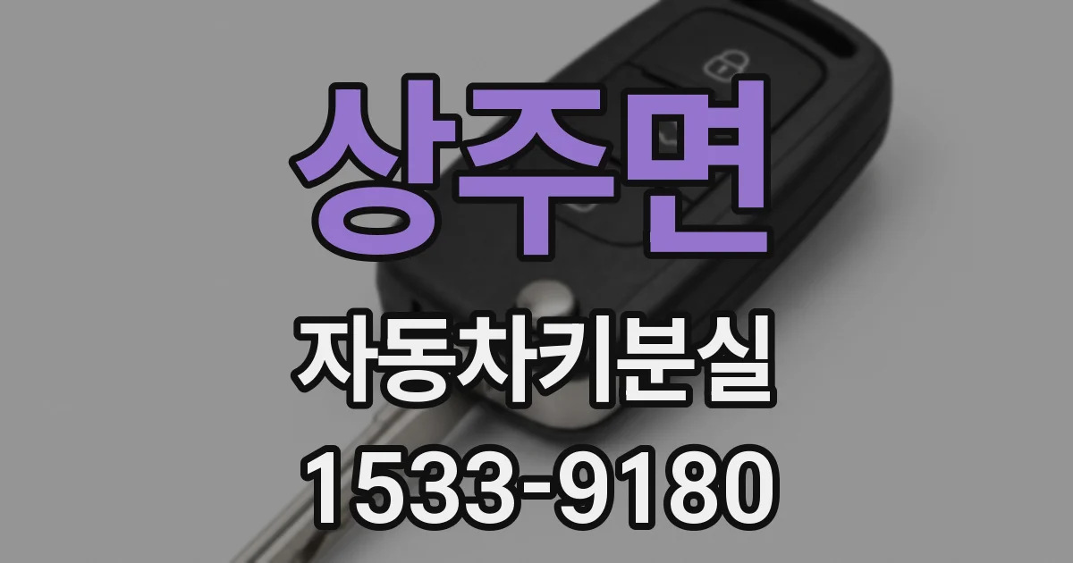 상주면 자동차키분실