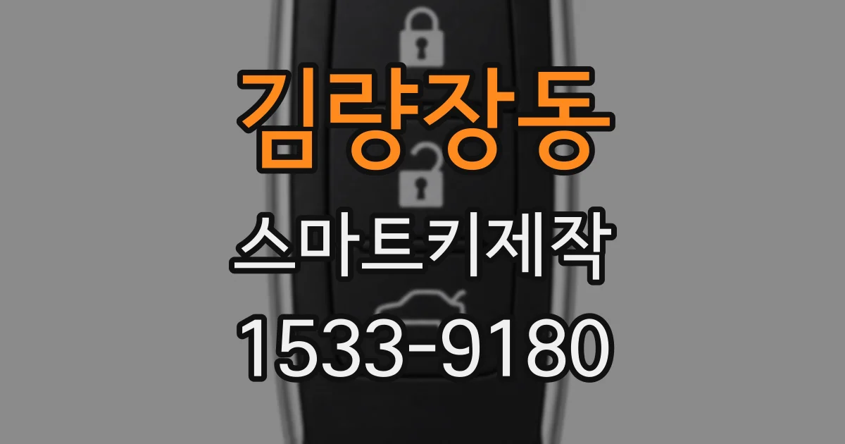 김량장동 스마트키제작